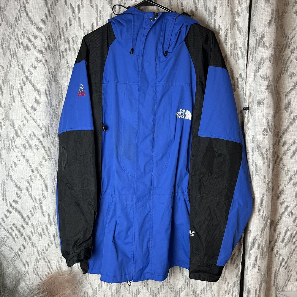 The North Face Jacket Mens XL Blue Summit Series Gore-Tex Hooded Rain Shell
